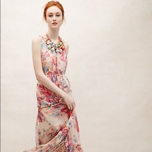 Silk Floral Tiered Maxi by Anthropologie